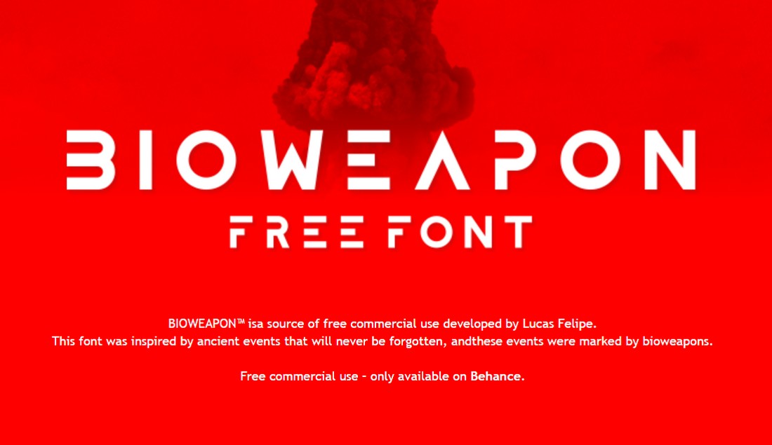 bioweapon free font