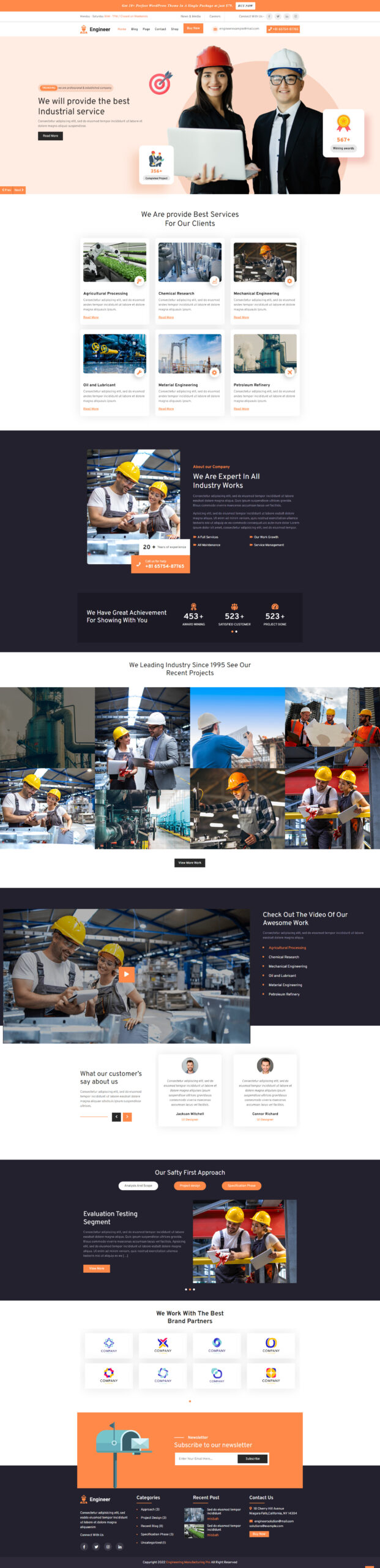 Engineering Manufacturing - Best New Free WordPress Themes For May 2022