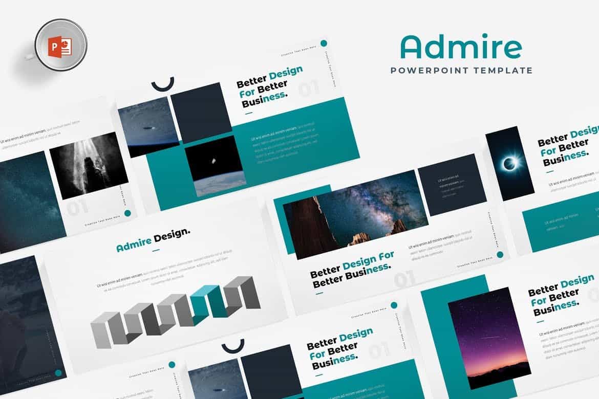 Admire - Design Portfolio Powerpoint Template