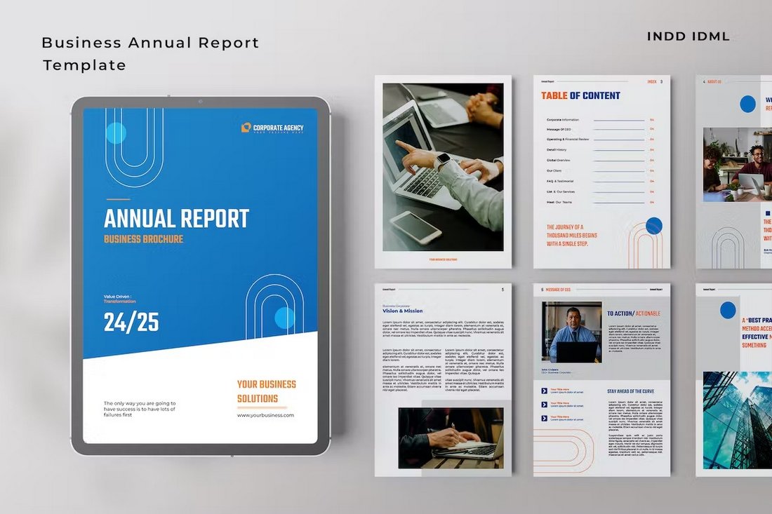 Annual Report Business InDesign Template