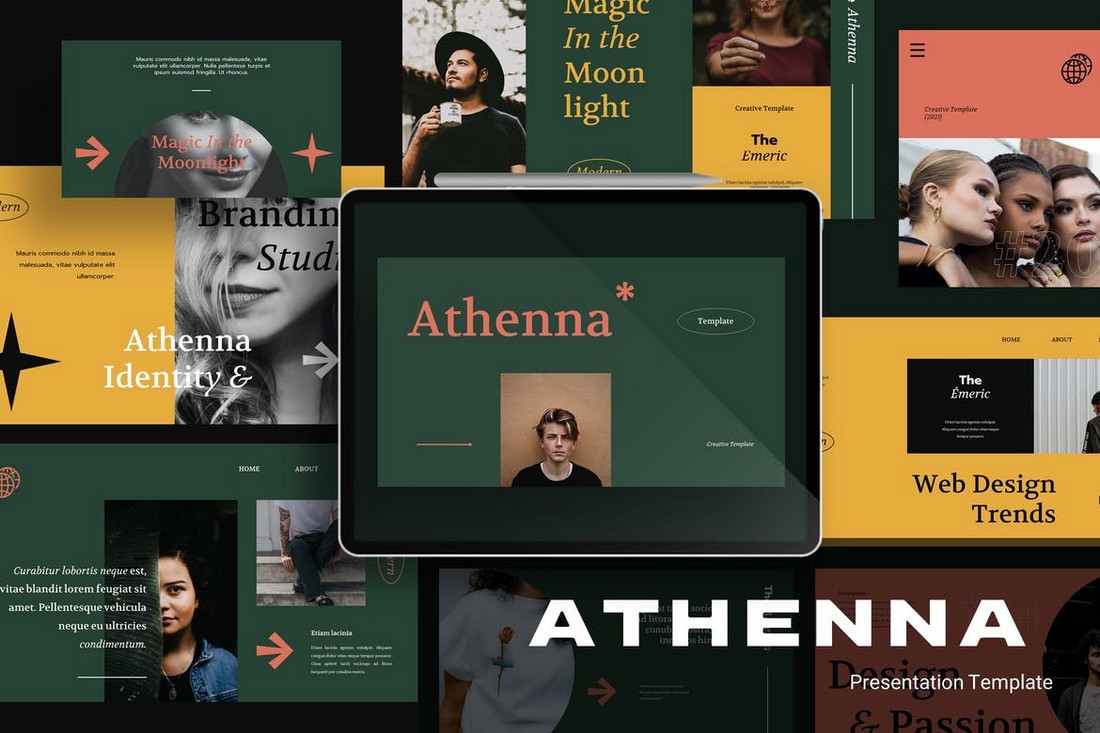 Athenna - Elegant Portfolio Powerpoint Template