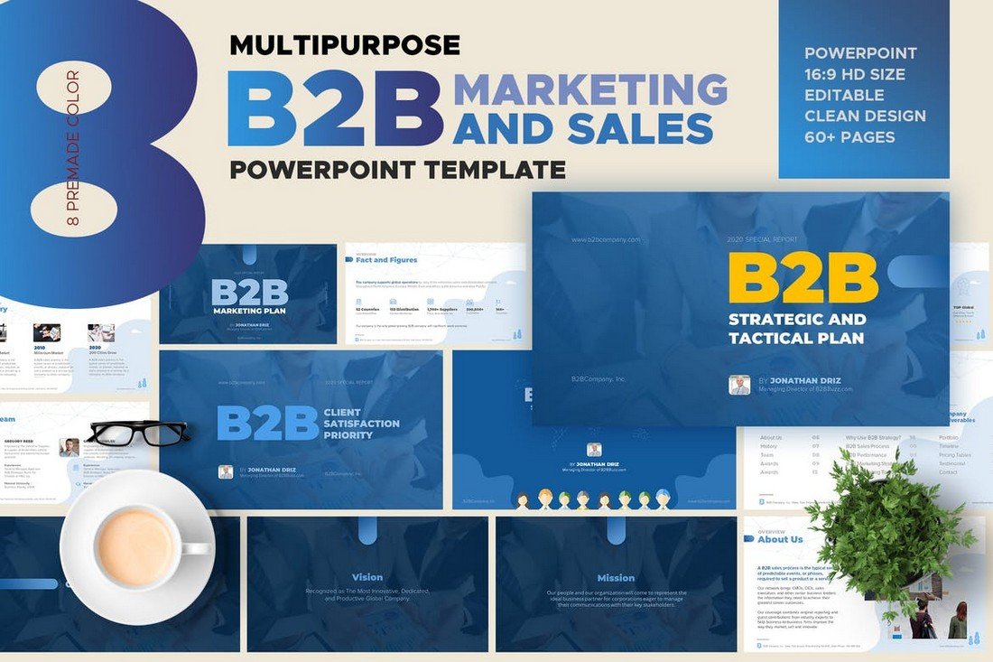 B2B Marketing & Sales PowerPoint Template