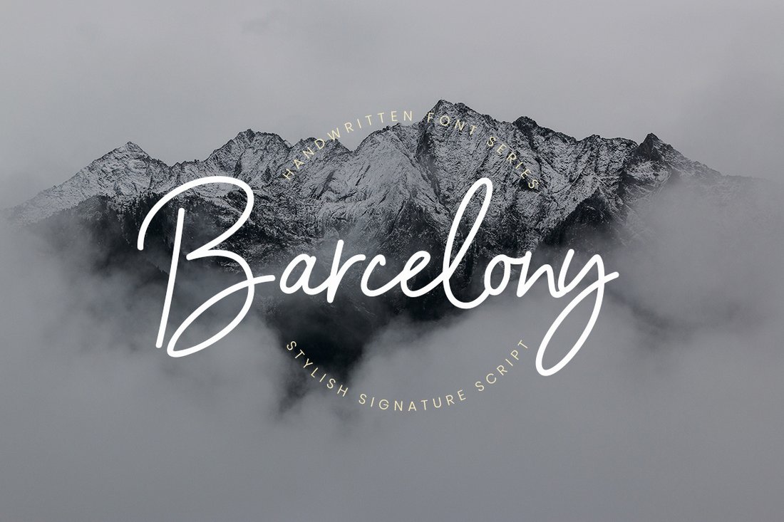 Barcelony - Modern Free Script Font