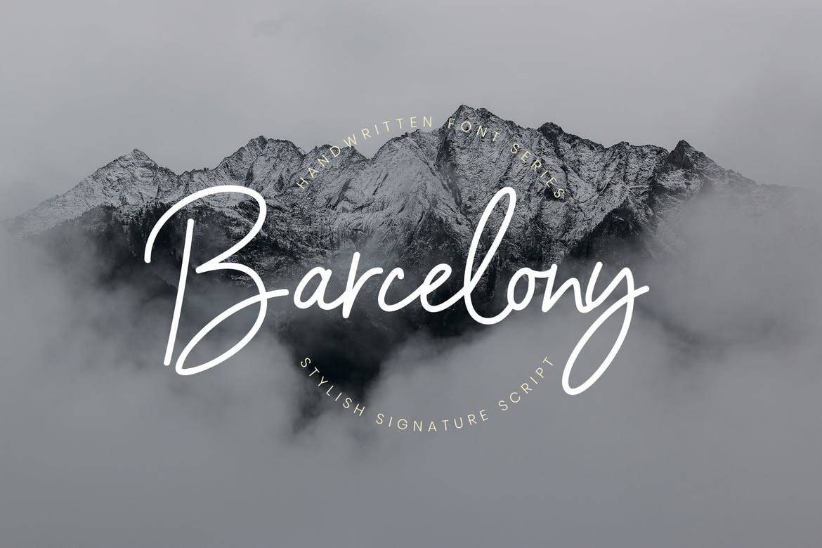 Barcelony Signature Logo Font