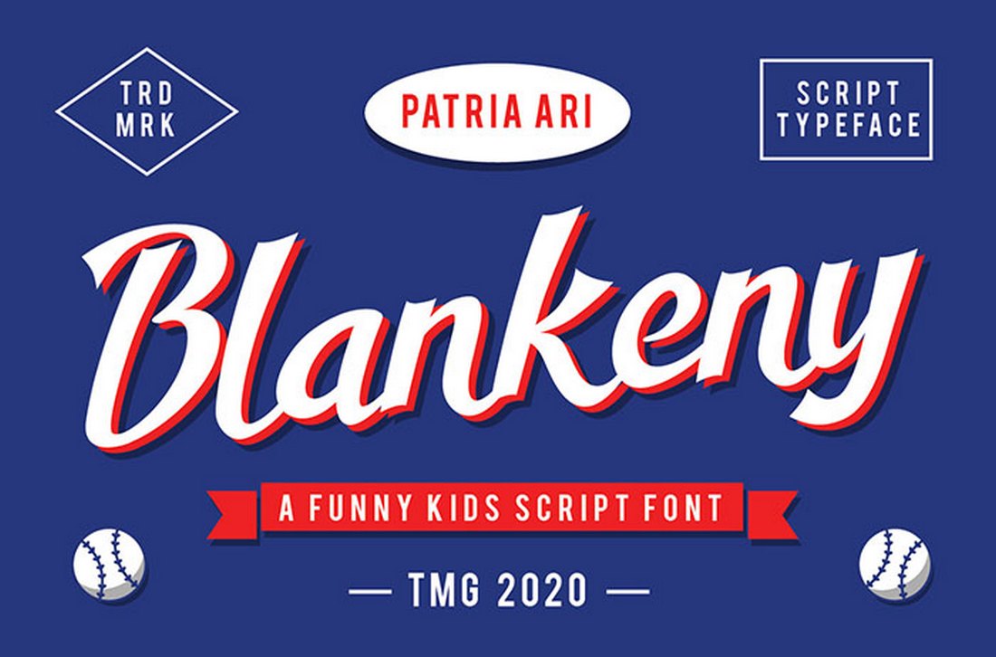 Blankeny - Free Creative Script Font
