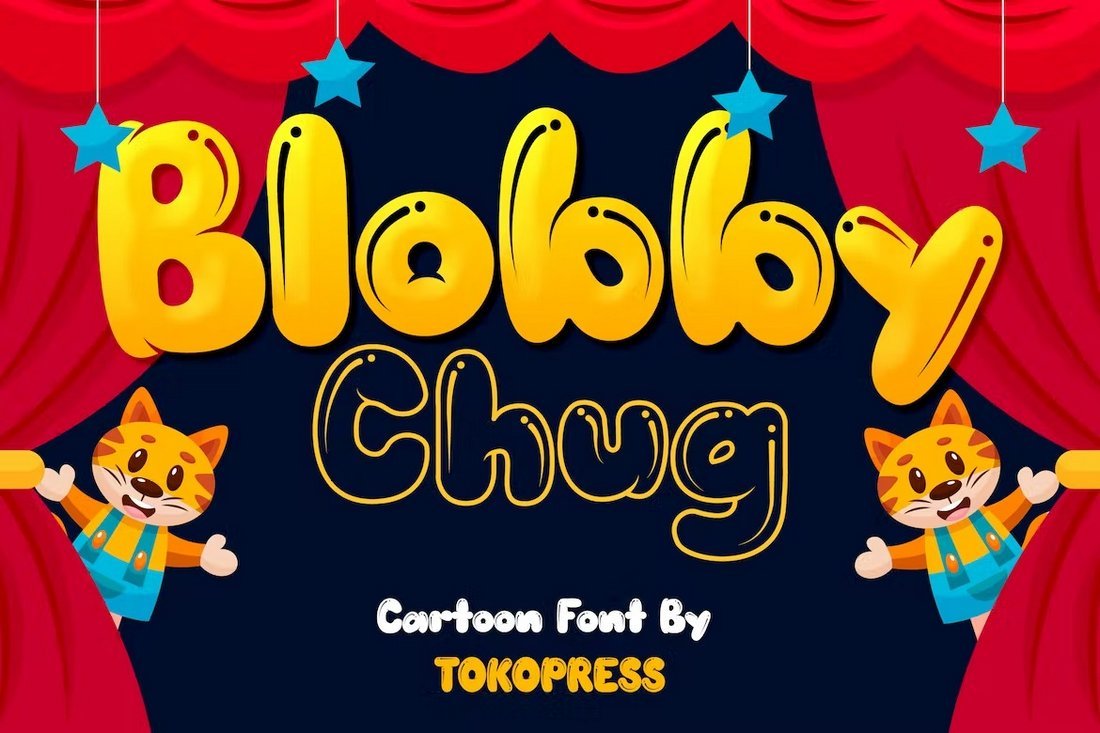Blobby Chug - Kids blob font