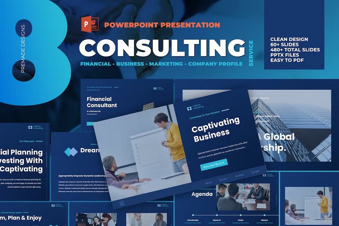 Business & Marketing Consulting Powerpoint Template