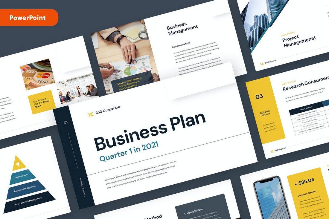 Business Marketing Plan Powerpoint Template