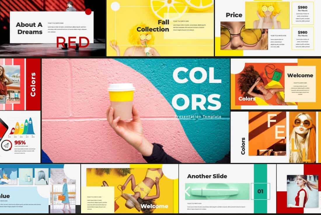 Colors - Stylish Free PowerPoint Template