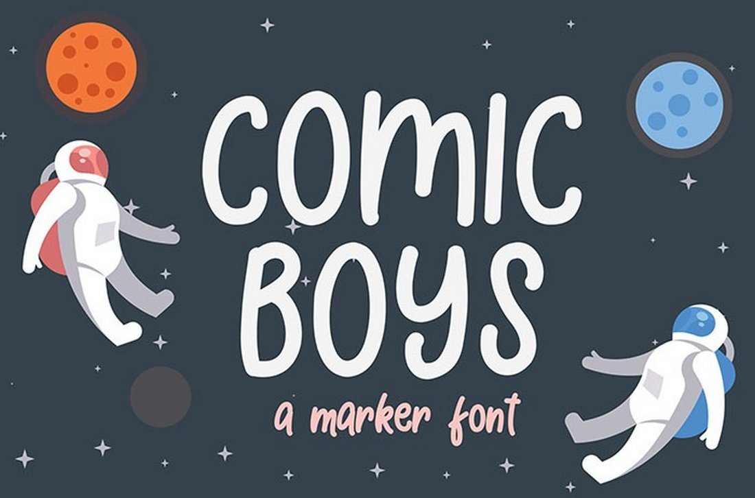 Comic boys - Free kids bubble font