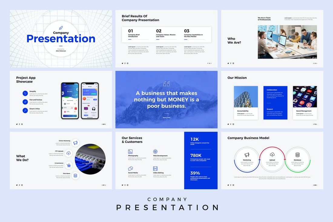 Company Presentation - Animated PowerPoint Template