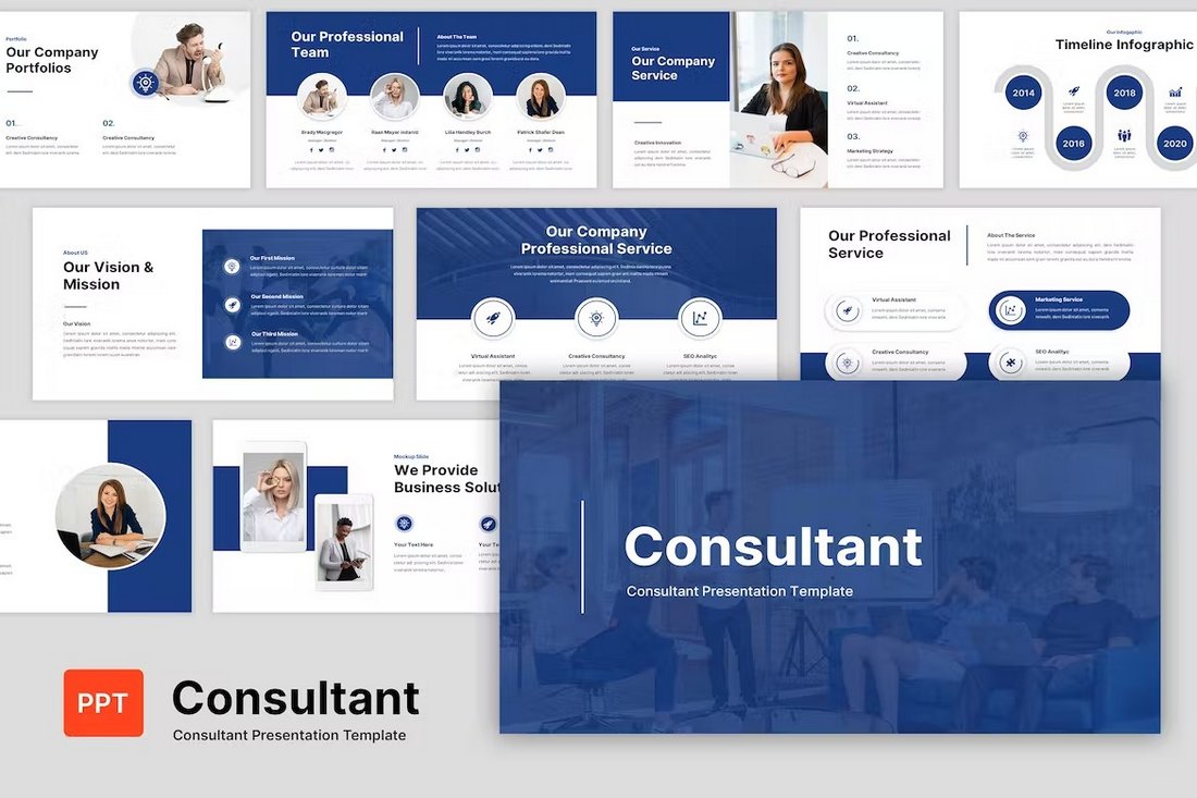 Consultant - Finance & Consulting Powerpoint Template