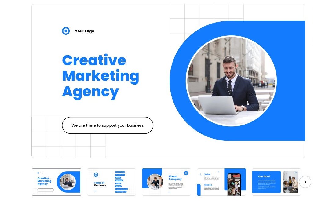 Creative Marketing Agency Presentation Canva PPT Template