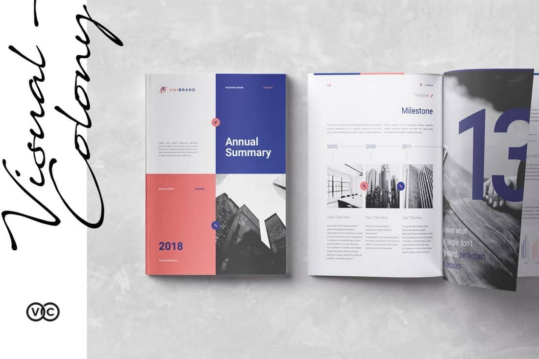 Elegant Annual Report InDesign Template