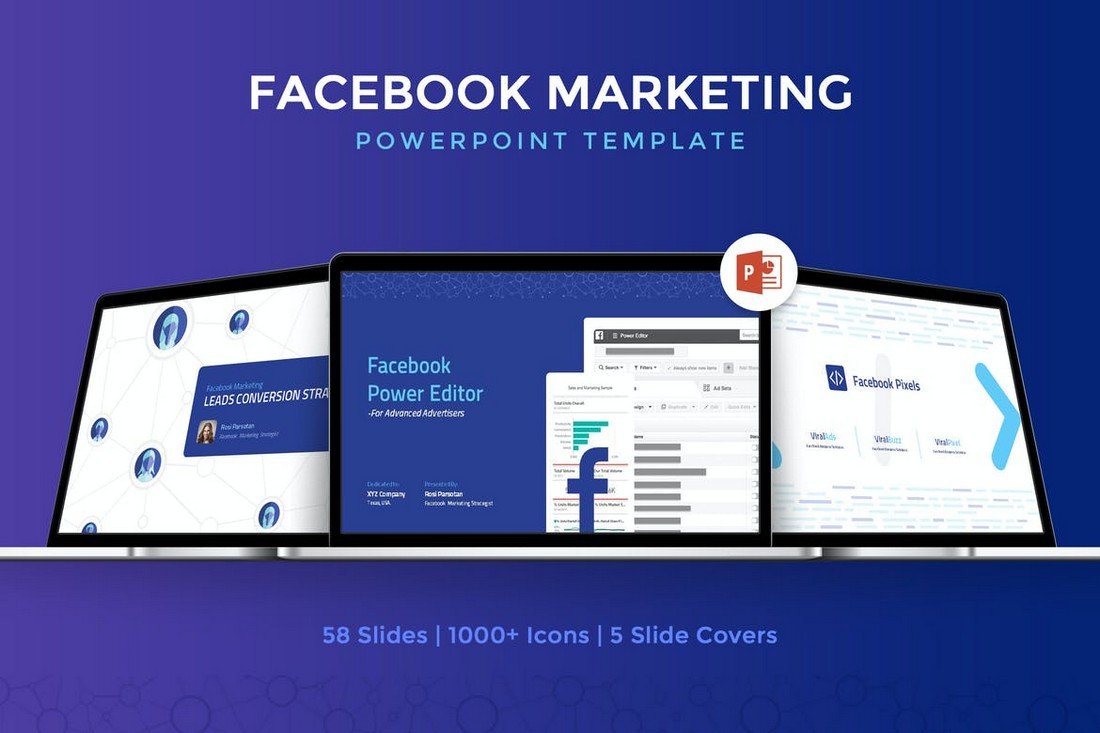 Facebook Marketing Strategy PowerPoint Template