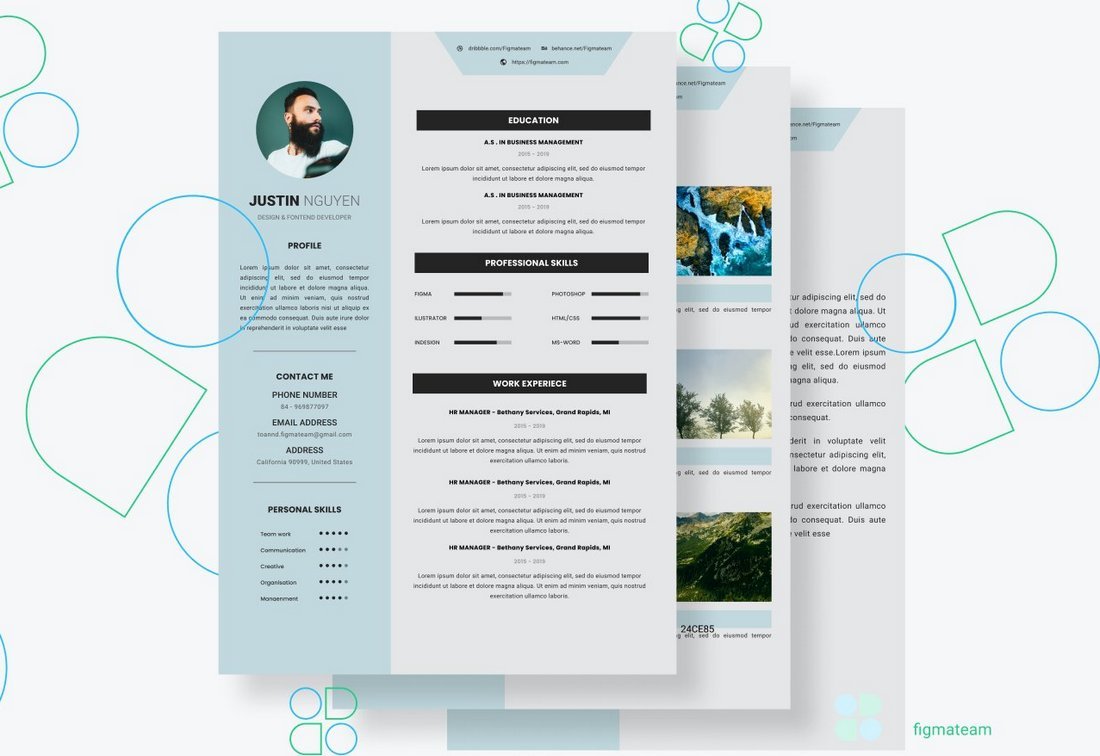 Figma Resume Template Free Download