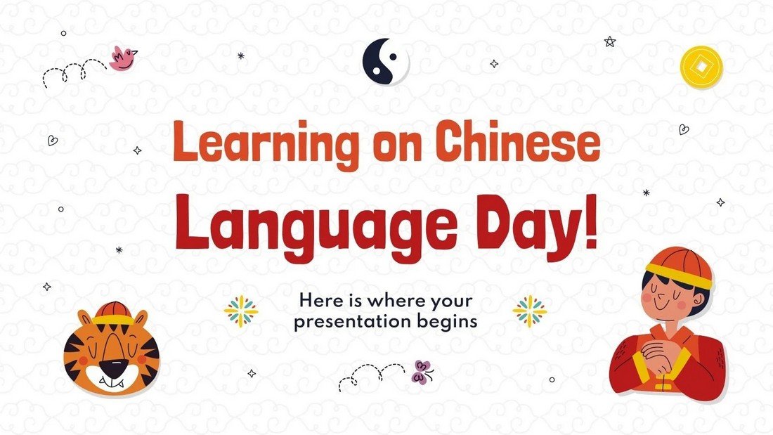 Free Chinese Language Day PowerPoint Template