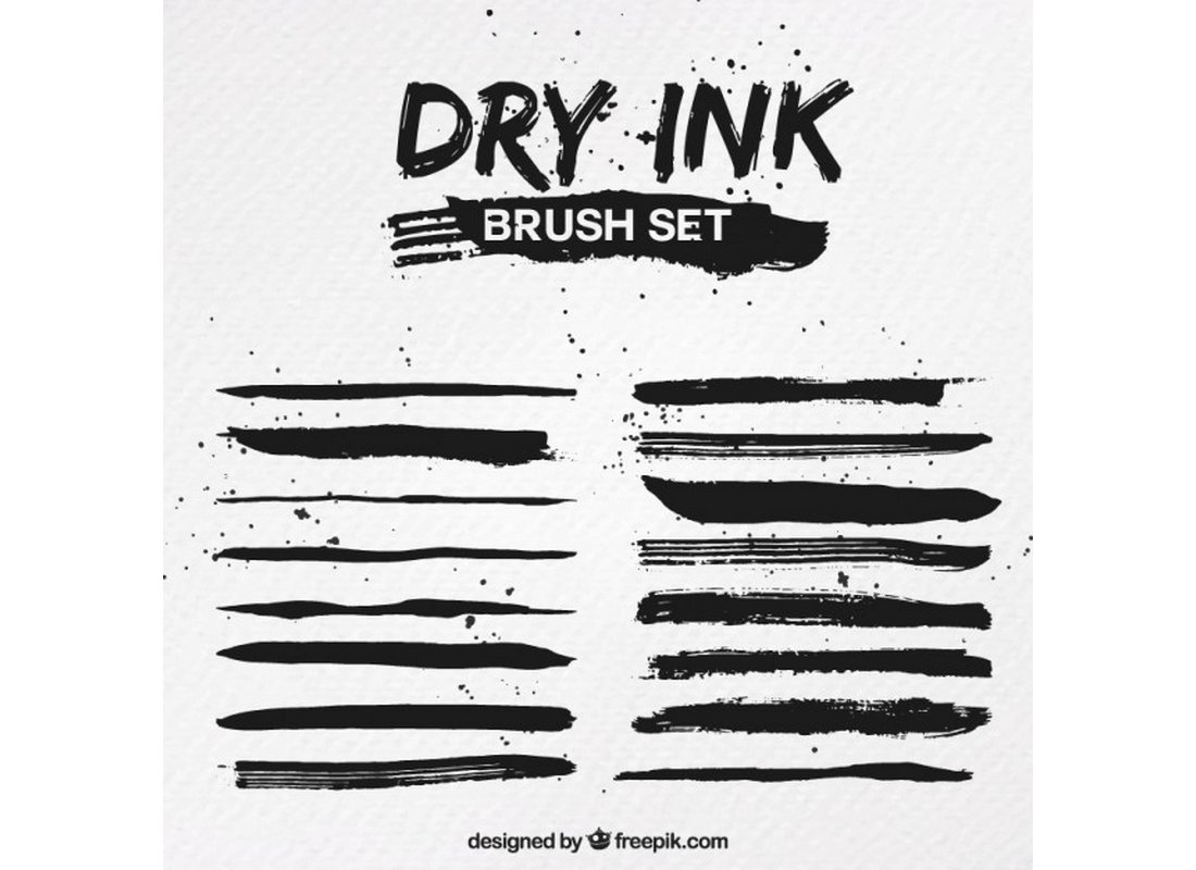 Free Dry Ink Illustrator Brushes