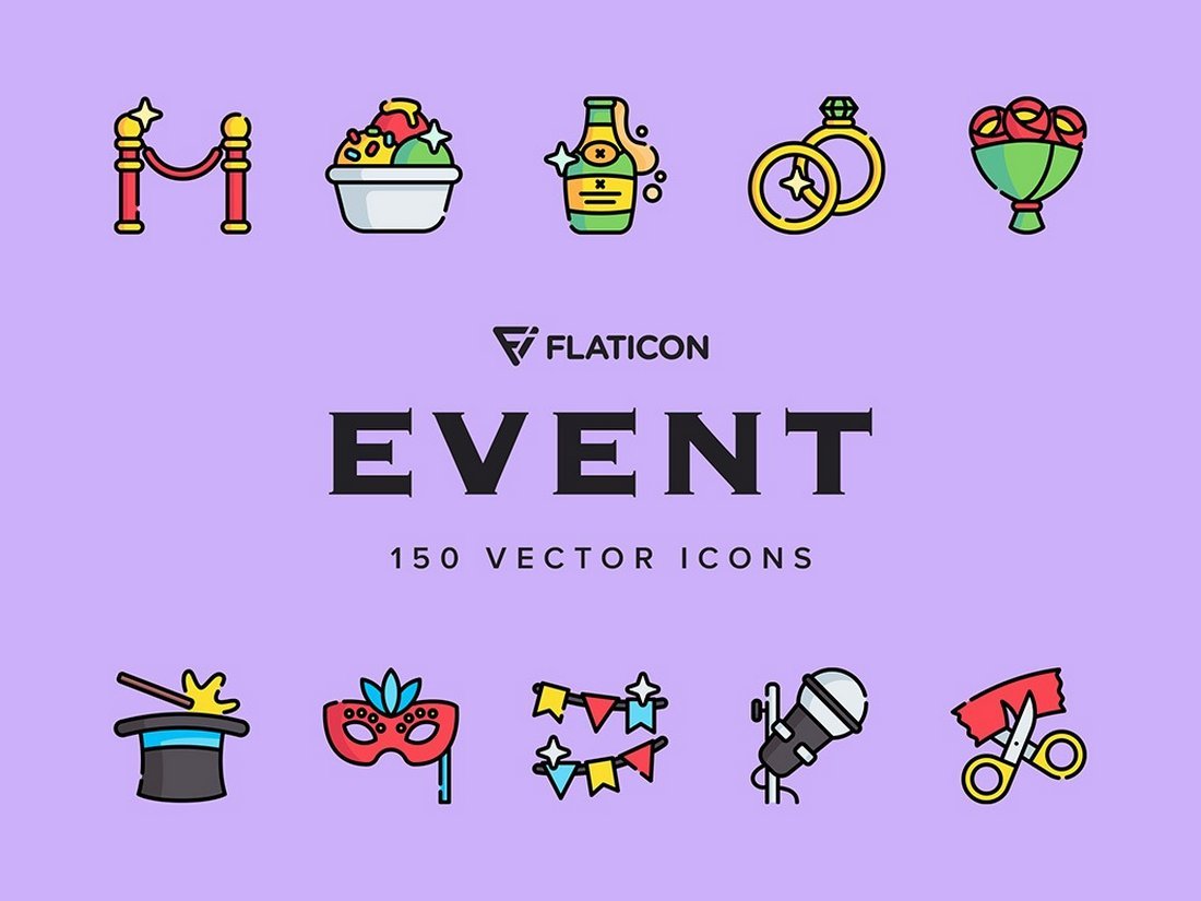 Free Event Icons Pack for Adobe XD