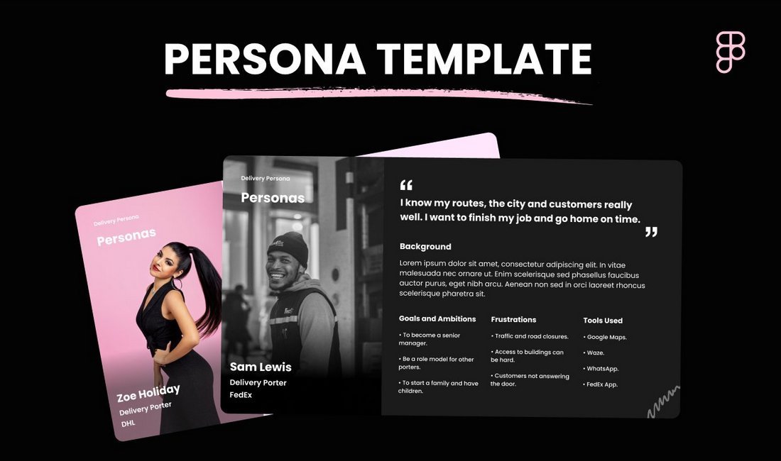 Free Figma Persona Template for Presentations