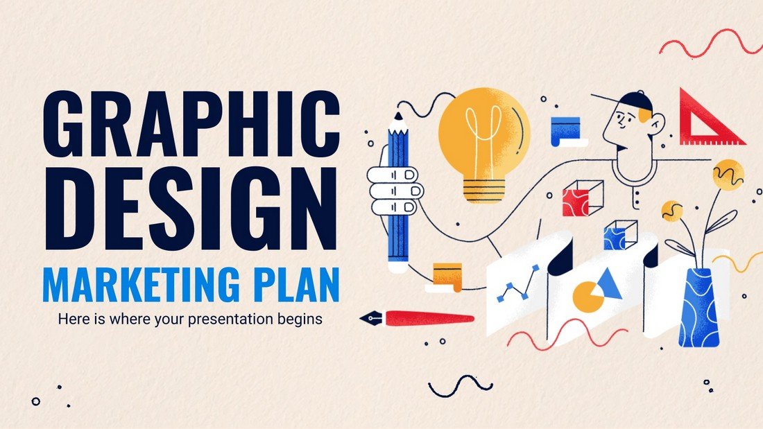 Free Graphic Design Marketing Plan PowerPoint Template