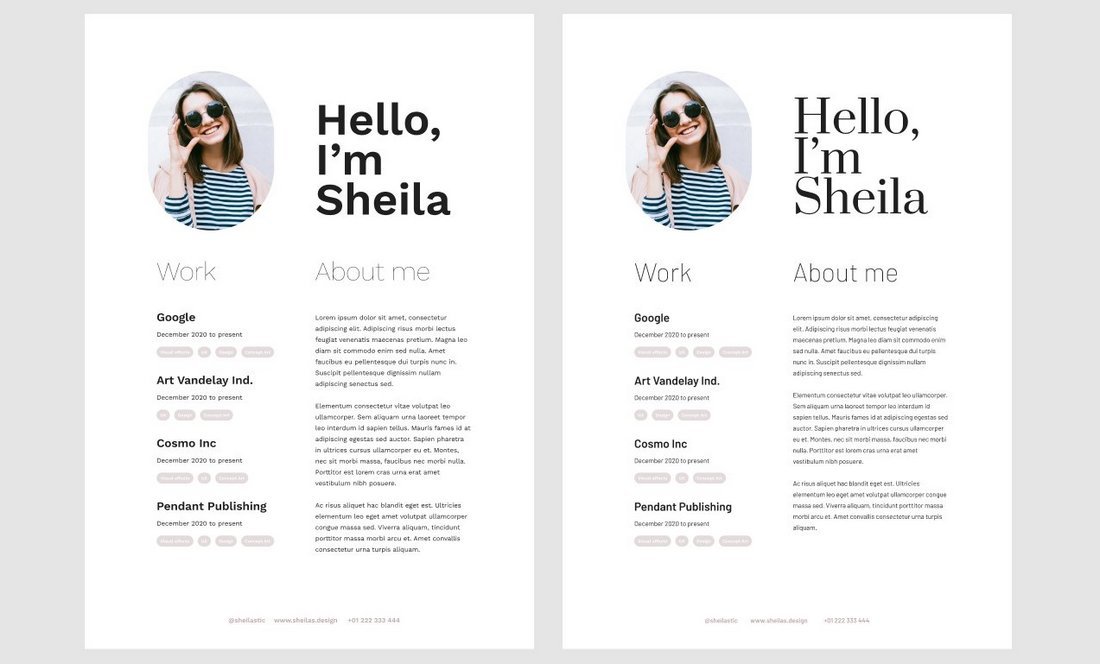 Free Modern Resume Template for Figma