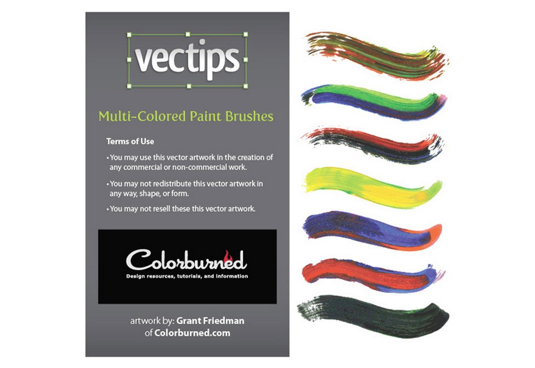 Free Multicolored Illustrator Brushes