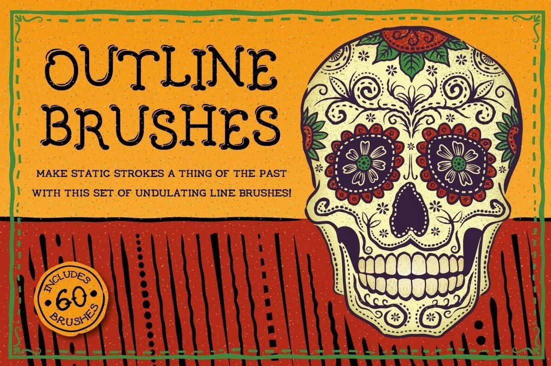 Free Outline Brushes for Illustrator