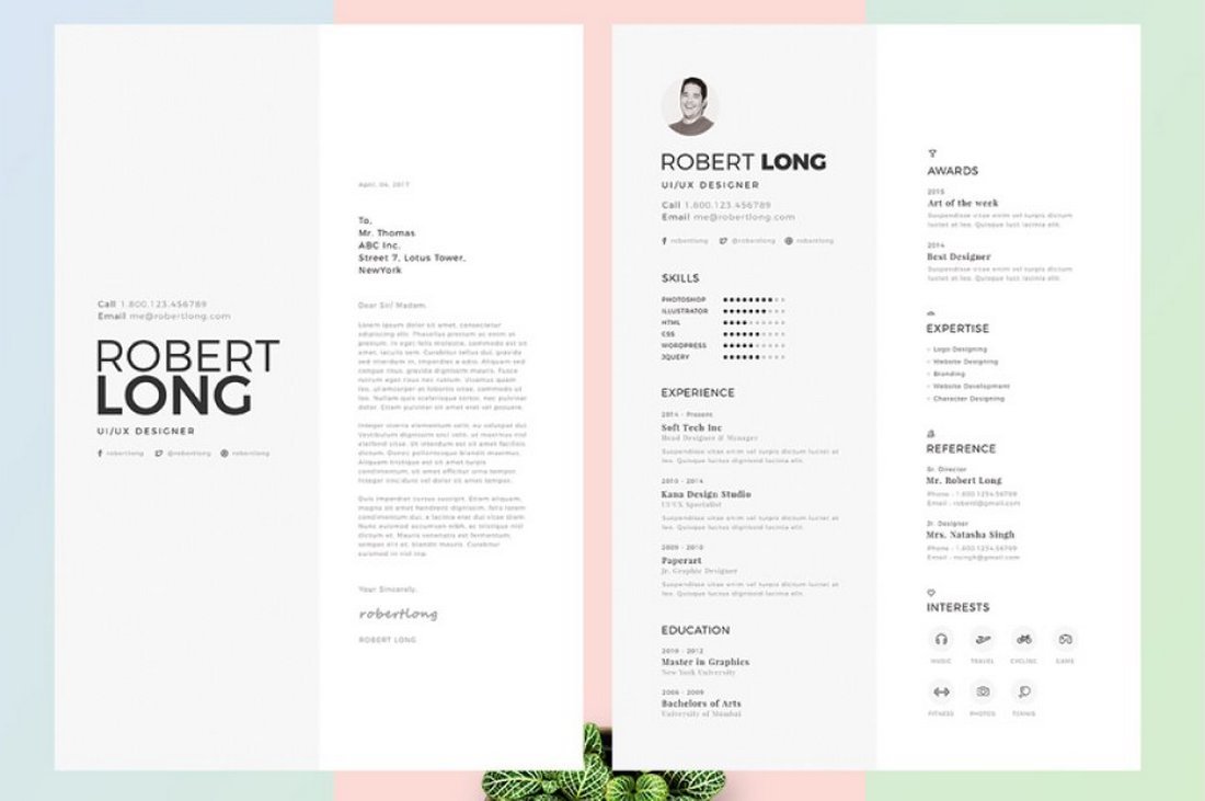 Free Two-Page Figma CV Resume Template