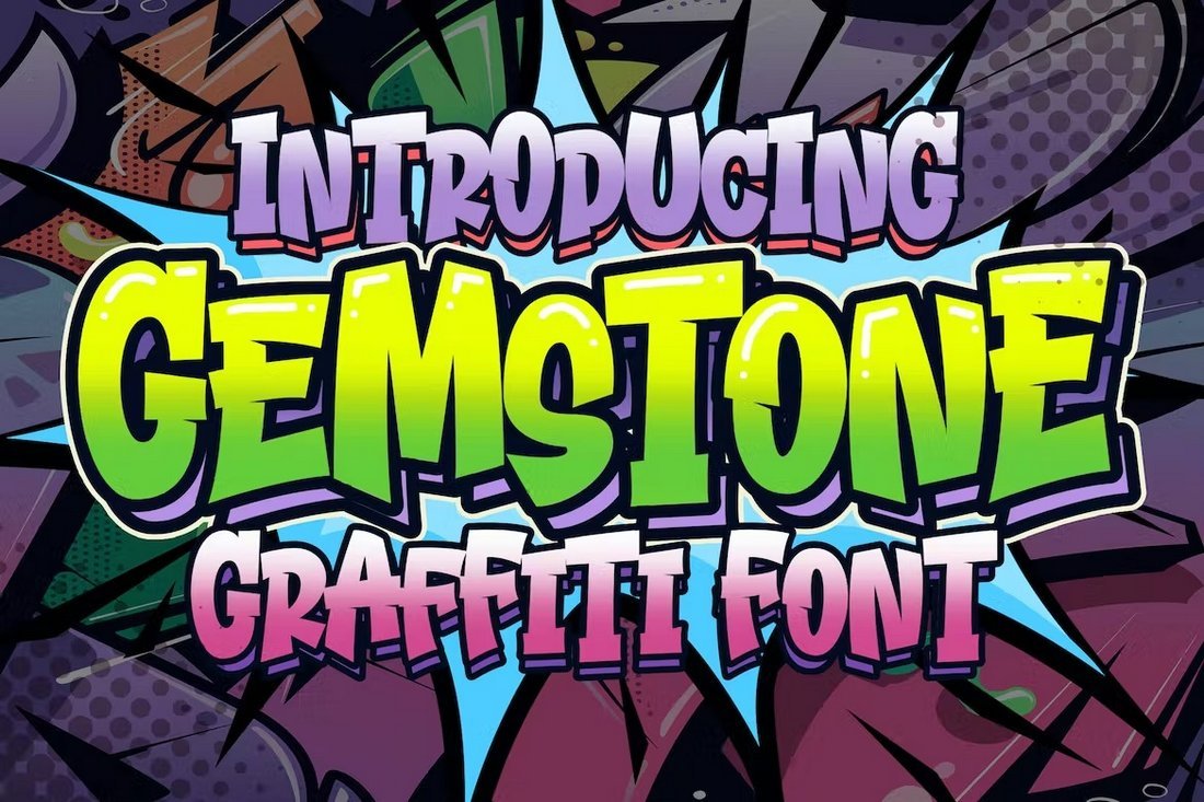 Gemstone - Graffiti Style Font