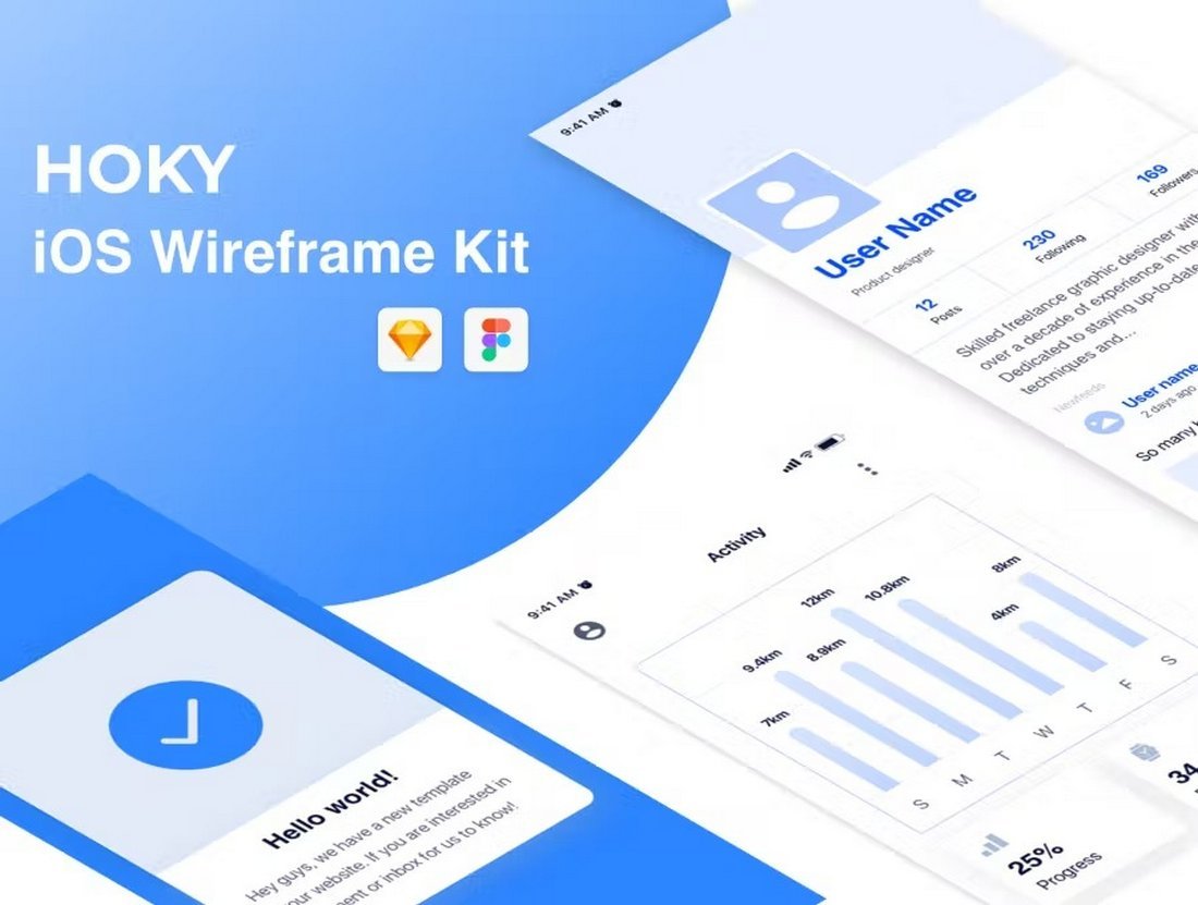 Hoky Mobile Wireframe Kit for Figma
