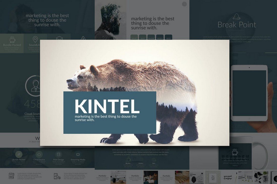 Kintel - Modern Portfolio Powerpoint Template