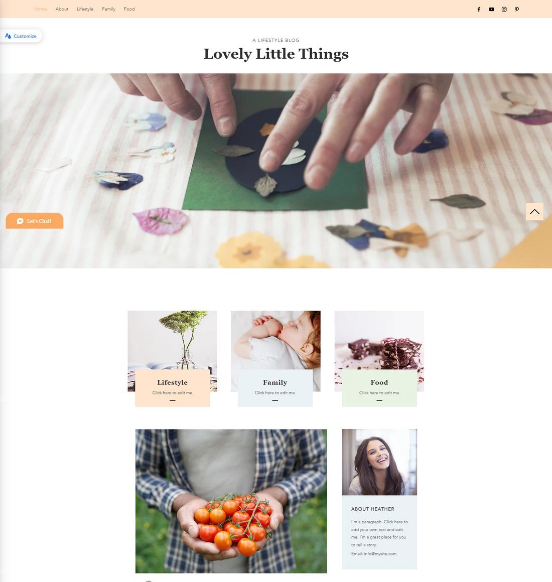 Lifestyle Wix Blog Template