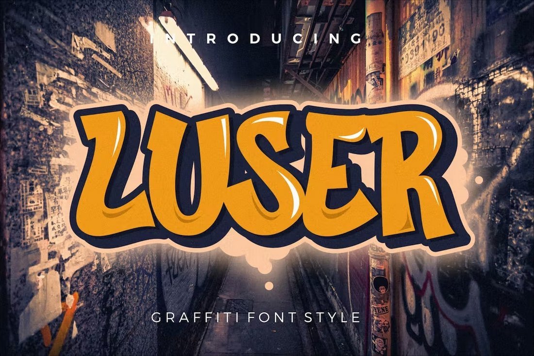 Luser - Bubble Graffiti Font