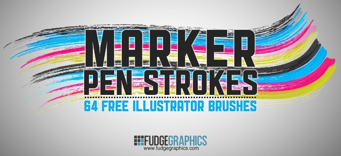 Marker Pen Strokes Free Illustrator Brushes