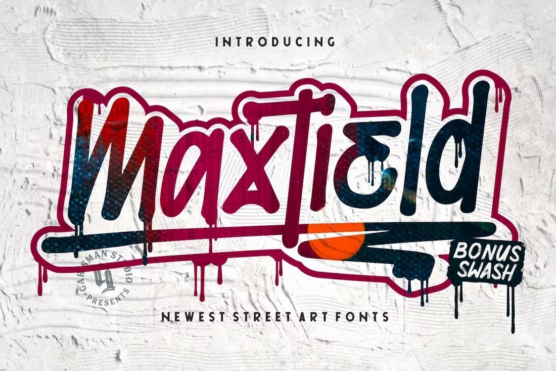 Maxtield - Drip Graffiti Font