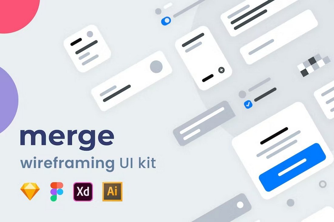 Merge - Wireframing UI Kit for Figma