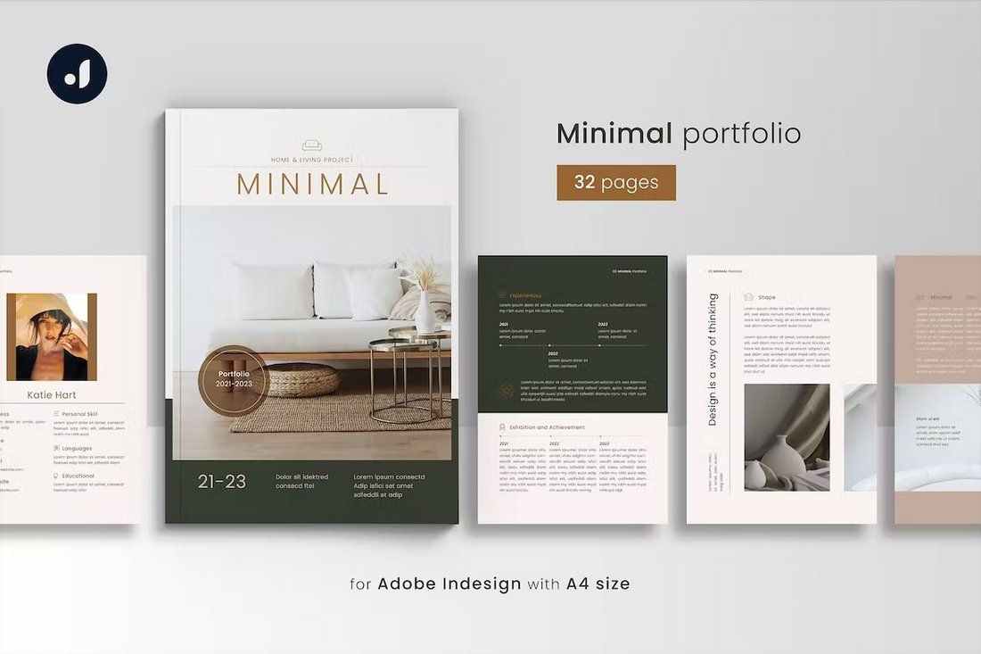 Minimal Architecture Portfolio Template for InDesign
