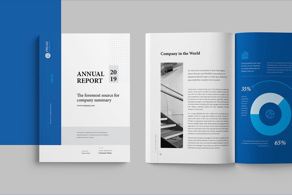Modern Minimal Annual Report Template