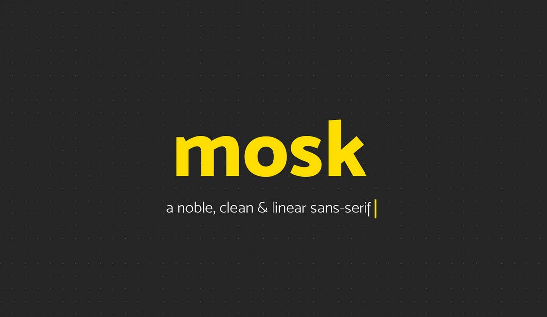 Mosk - Free Clean Logo Font