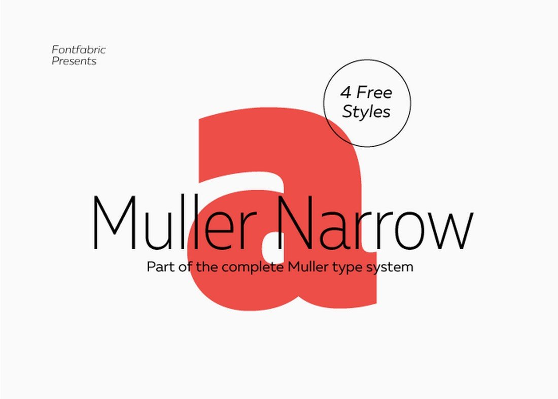 Muller Narrow - Free Condensed Font