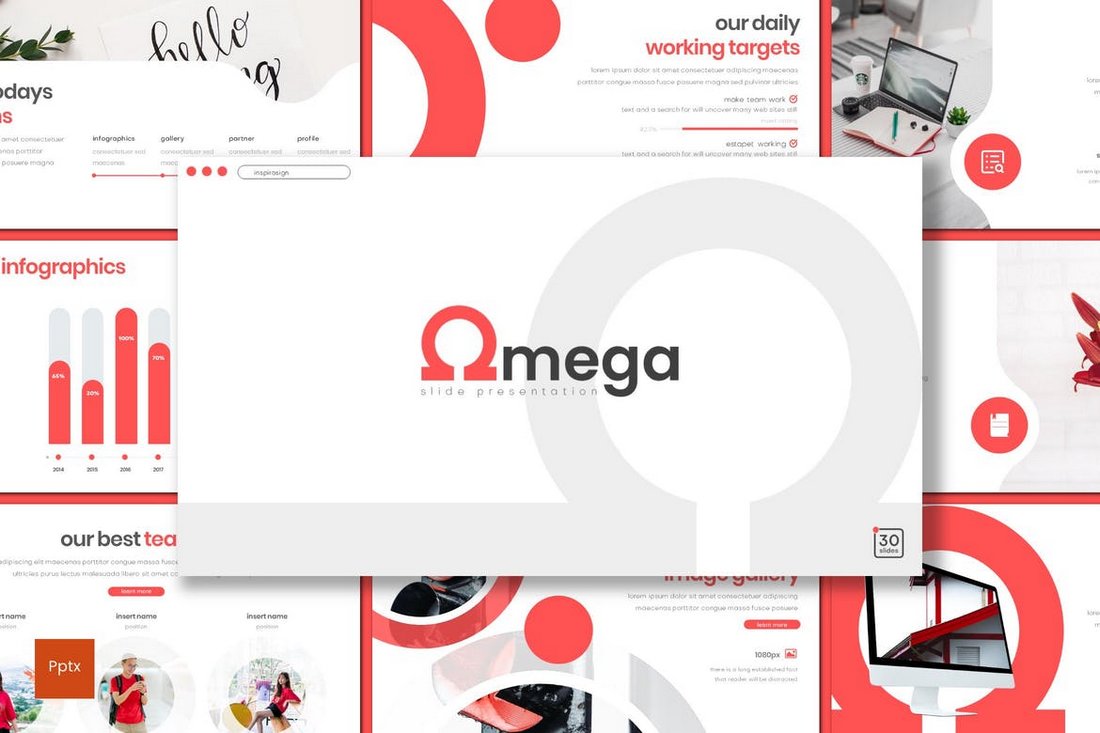Omega - Creative Minimal Powerpoint Template