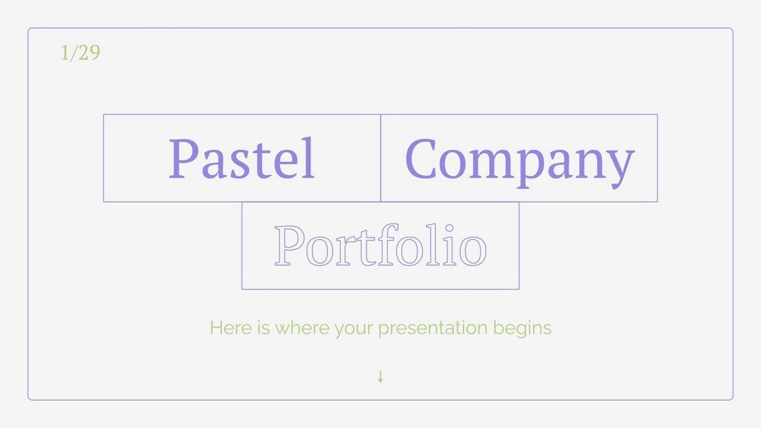 Pastel Company - Free Minimal PowerPoint Template