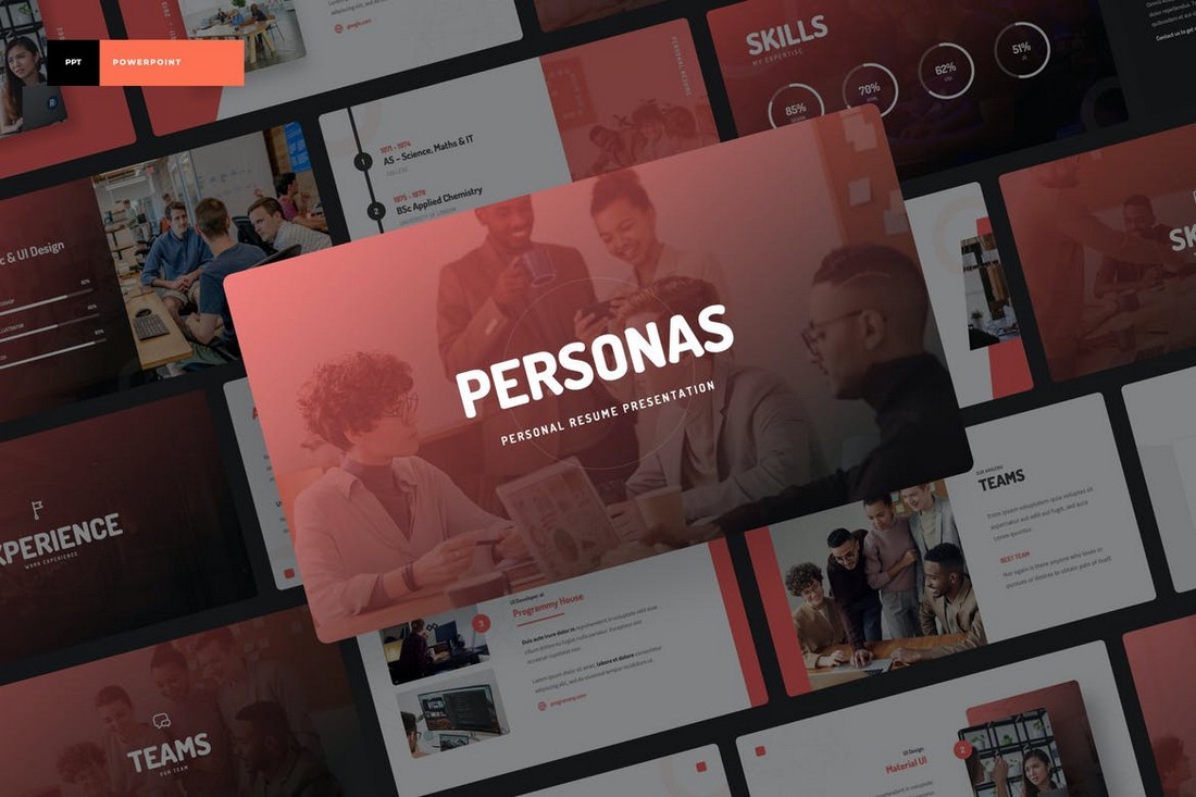 Personas - Personal Portfolio PowerPoint Template