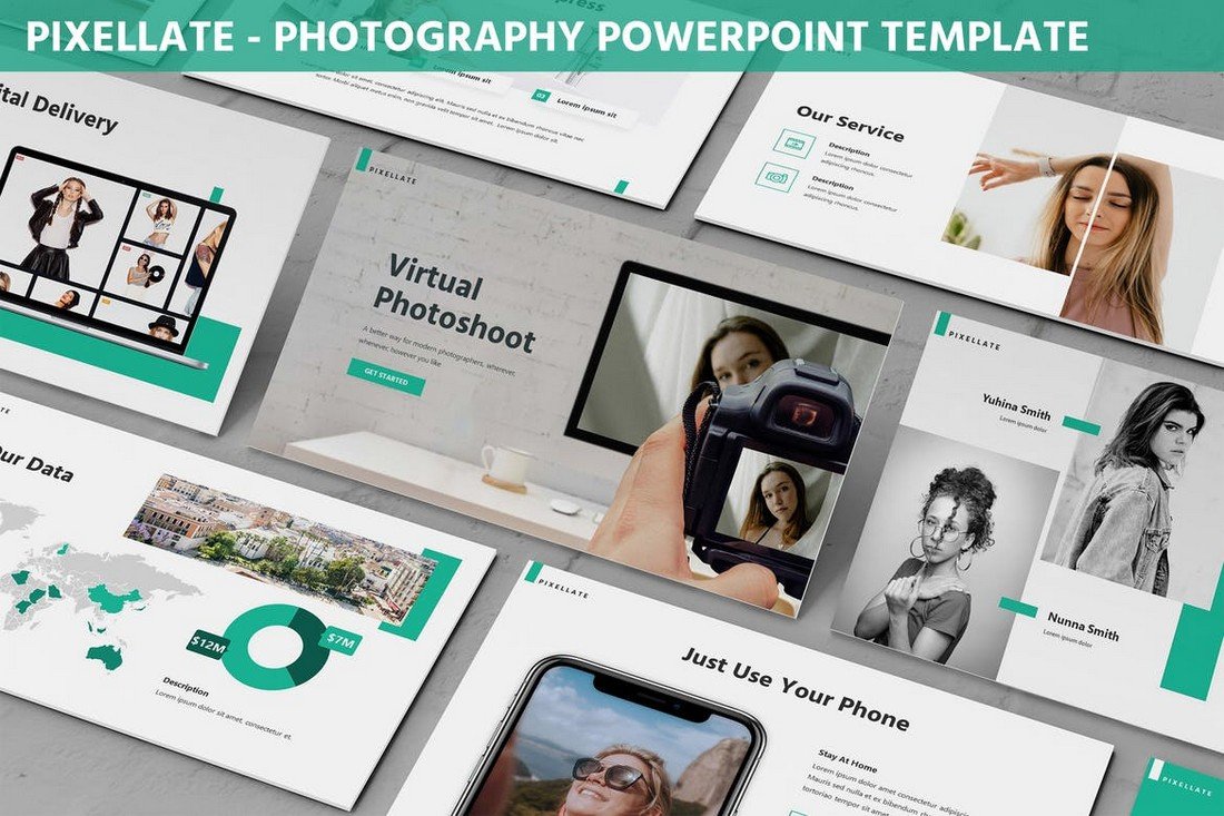 Pixelatte - Photography Portfolio Powerpoint Template