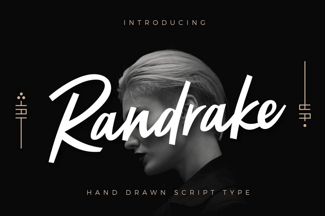 Randrake - Modern Script Logo Font