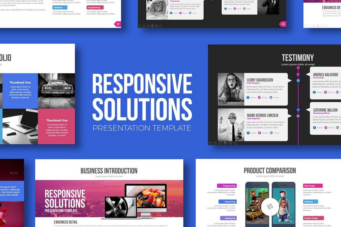 Responsive Solutions Powerpoint Template
