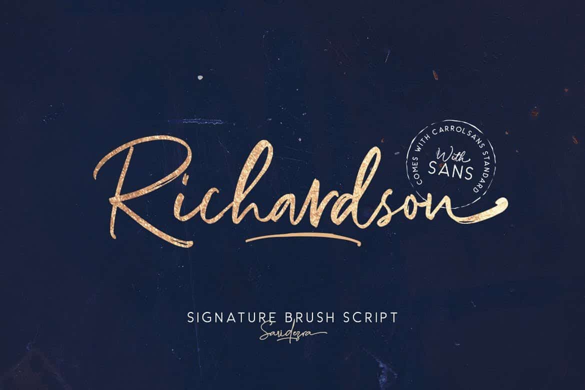 Richardson - Signature Brush Font