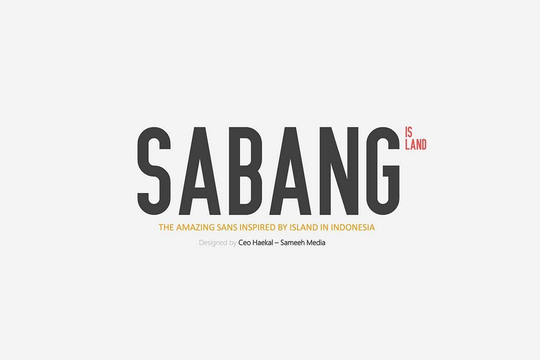 Sabang Island - Condensed Font