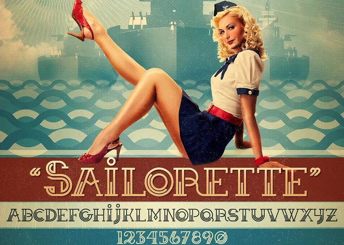 Sailorette - Free Sailor Font